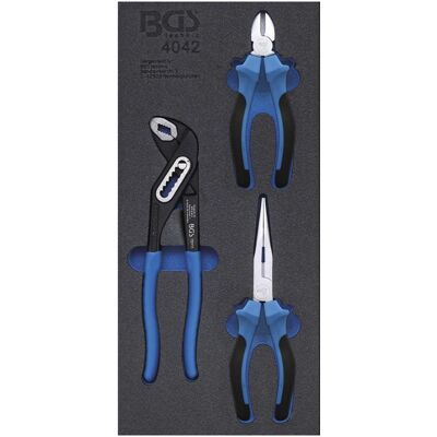 Bgs Werkstattwagen-einlage 1/3 Seitenschneider Wasserpumpen- & Spitz-zangen-satz: Bgs Werkstattwagen-einlage 1/3 Seitenschneider Wasserpumpen- & Spitz-zangen-satz: