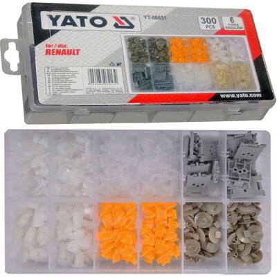 Yato YT-06651 Set mit 300 Clips für Renault - Clips und Befestigungen Yato YT-06651 Set mit 300 Clips für Renault - Clips und Befestigungen