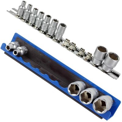 BGS technic KG Bgs Steckschlüssel-einsatz-set 1/4'' Zoll Sw 4-14 Mm + Halteschiene Magnetisch: BGS technic KG Bgs Steckschlüssel-einsatz-set 1/4'' Zoll Sw 4-14 Mm + Halteschiene Magnetisch:
