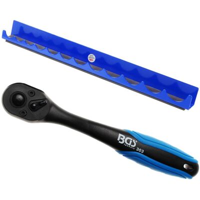 BGS technic KG Bgs Knarre Ratsche Hebelumschaltknarre 10mm 3/8'' Zoll + Halteschiene Magnetisch: BGS technic KG Bgs Knarre Ratsche Hebelumschaltknarre 10mm 3/8'' Zoll + Halteschiene Magnetisch: