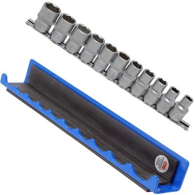 BGS technic KG Bgs Steckschlüssel-einsatz-set 11-tlg. 12,5mm 1/2'' Zoll+halteschiene Magnetisch: BGS technic KG Bgs Steckschlüssel-einsatz-set 11-tlg. 12,5mm 1/2'' Zoll+halteschiene Magnetisch: