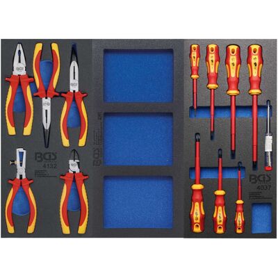 BGS technic KG Bgs Werkstattwagen-einlage Schale + Vde-zangen-schraubendreher-elektriker-satz: BGS technic KG Bgs Werkstattwagen-einlage Schale + Vde-zangen-schraubendreher-elektriker-satz: