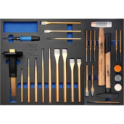 BGS technic KG Bgs Werkstattwagen-einlage Wechselkopf-hammer Meißel Körner Splintentreiber-set: BGS technic KG Bgs Werkstattwagen-einlage Wechselkopf-hammer Meißel Körner Splintentreiber-set: