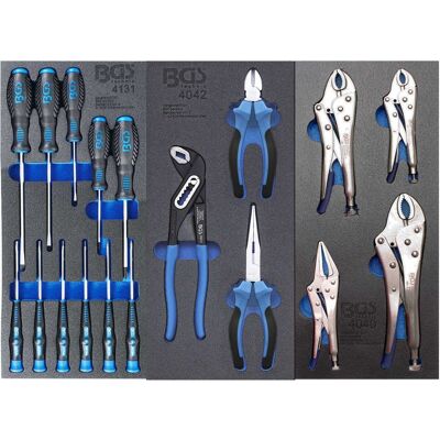 BGS technic KG Bgs Werkstattwagen-einlage Schraubendreher Schweißer-grip-zangen-satz: BGS technic KG Bgs Werkstattwagen-einlage Schraubendreher Schweißer-grip-zangen-satz: