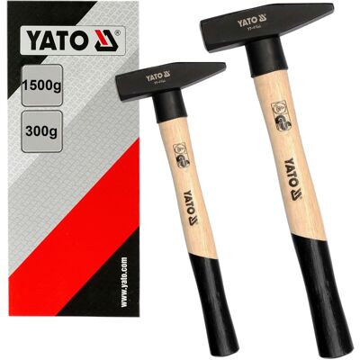 2x Yato Schlosserhammer Schlosser Hammer 300+1500g Fäustel Holzstiel Stielschutz: Yato Yt-4499 Yato Yt-4493 2x Yato Schlosserhammer Schlosser Hammer 300+1500g Fäustel Holzstiel Stielschutz: Yato Yt-4499 Yato Yt-4493