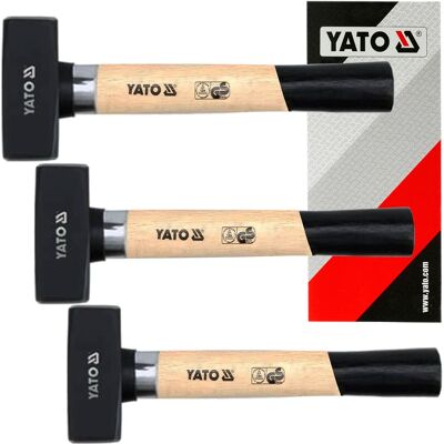 3x Yato Fäustel Schlosserhammer Schlosser Hammer 1kg+1,25kg+1,5kg Holzstiel: Yato Yt-4550 3x Yato Fäustel Schlosserhammer Schlosser Hammer 1kg+1,25kg+1,5kg Holzstiel: Yato Yt-4550