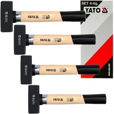 4x Yato Fäustel Schlosserhammer Schlosser Hammer 1kg+1,25kg+1,5kg+2kg Holzstiel: Yato Yt-4550 4x Yato Fäustel Schlosserhammer Schlosser Hammer 1kg+1,25kg+1,5kg+2kg Holzstiel: Yato Yt-4550