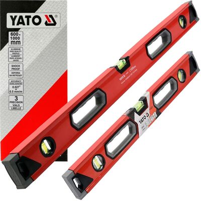 2 Yato Wasserwage Aluminum Alu Präzisionswasserwaage Profi Waage 60+100cm 0,6+1m: Yato Yt-30071, Yt-30073 2 Yato Wasserwage Aluminum Alu Präzisionswasserwaage Profi Waage 60+100cm 0,6+1m: Yato Yt-30071, Yt-30073