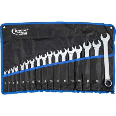 Condor Gabel-Ringschlüssel-Satz 6-24 mm Ringmaulschlüssel-Set Condor Gabel-Ringschlüssel-Satz 6-24 mm Ringmaulschlüssel-Set