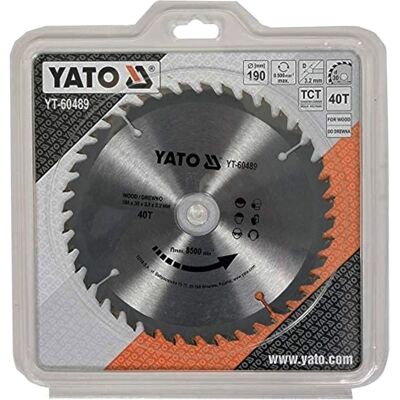 Yato Tct Kreissägeblatt Sägeblatt-ø 190x30mm Hartmetall Hm 40z Holzbearteitung: Yato Yt-60489 Yato Tct Kreissägeblatt Sägeblatt-ø 190x30mm Hartmetall Hm 40z Holzbearteitung: Yato Yt-60489
