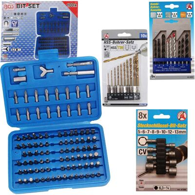 BGS technic KG 127tlg. Akkuschrauber-set Hss Bit-bohrer Bit-nüsse Bgs Sicherheits-bit-satz Uvm.: BGS technic KG 127tlg. Akkuschrauber-set Hss Bit-bohrer Bit-nüsse Bgs Sicherheits-bit-satz Uvm.: