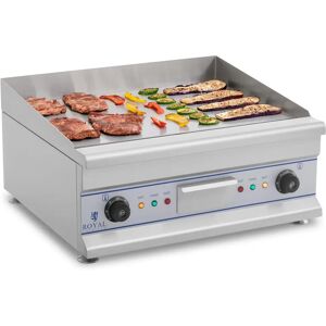 Royal Catering Doppel Elektro Grillplatte - 60 cm - glatt - 2 x 3.200 W