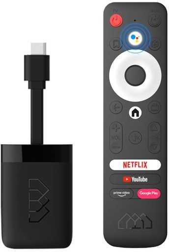 Homatics Dongle Q Android TV Mediaplayer Stick (4K HDR, 5GHz WiFi, Bluetooth, Sprachfernbedienung)