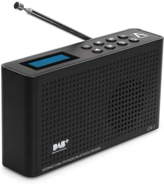 Anadol IDR-1 Internet Radio DAB+ FM-UKW Bluetooth Lautsprecher tragbar mit Akku Wlan LCD Schwarz