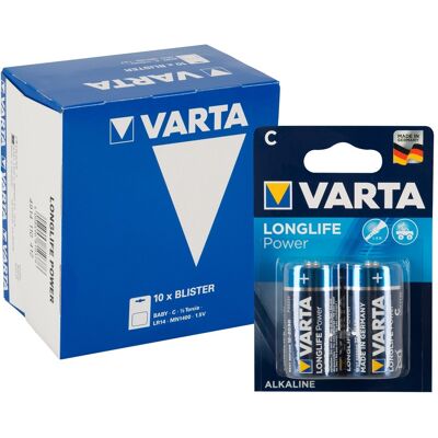 Varta 10 x 1er Batterie „C“ 130 mm x 85 mm x 140 mm adult Varta 10 x 1er Batterie „C“ 130 mm x 85 mm x 140 mm adult