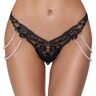 Cottelli LINGERIE Riostring mit kostbarer Stickereispitzen-Front, hinten Stretchmaterial S/M