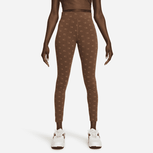 Nike AirDamen-Leggings mit hohem Bund und Print - Braun XS (EU 32-34) Female  Braun