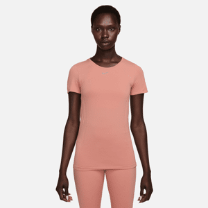 Nike Dri-FIT ADV AuraKurzarmshirt in schmaler Passform für Damen - Pink XL (EU 48-50) Female  Pink