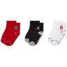 Jordan Icon Patches Griffige Knöchelsocken für Babys (0–9 M, 3 Paar) - Rot 2-4 Unisex  Rot