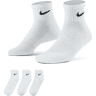 Nike Everyday Cushioned Trainings-Knöchelsocken (3 Paar) - Weiß 38-42 Unisex  Weiß