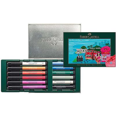 FABER-CASTELL Tuschestift Set 12tlg. Pitt Artist Pen Losangeles dunkelgrün B FABER-CASTELL Tuschestift Set 12tlg. Pitt Artist Pen Losangeles dunkelgrün B