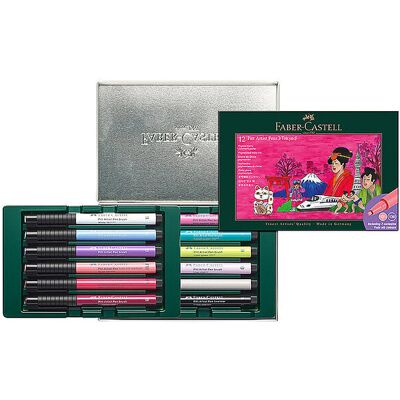 FABER-CASTELL Tuschestift Set 12tlg. Pitt Artist Pen Tokyo dunkelgrün B FABER-CASTELL Tuschestift Set 12tlg. Pitt Artist Pen Tokyo dunkelgrün B