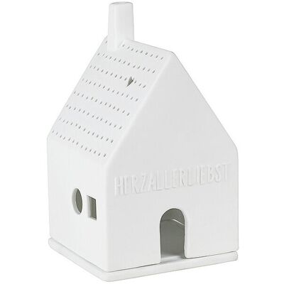 RAEDER LIVING Lichthaus Herzallerliebst 7x7x13cm weiss B RAEDER LIVING Lichthaus Herzallerliebst 7x7x13cm weiss B