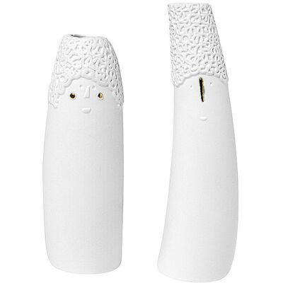 Onkel & Tante Vase Set - Porzellan Dekoration für Anlässe Onkel & Tante Vase Set - Porzellan Dekoration für Anlässe