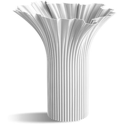 SHEYN Vase Wiener Bloym Stucco White weiss B SHEYN Vase Wiener Bloym Stucco White weiss B