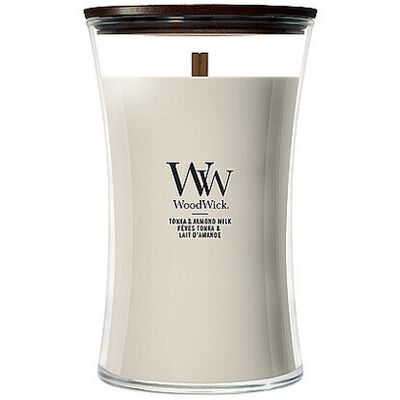 WOODWICK Sanduhr-Kerze 610gr Knisterdocht Large Tonka und Almond Milk creme B WOODWICK Sanduhr-Kerze 610gr Knisterdocht Large Tonka und Almond Milk creme B