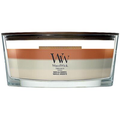 WOODWICK Ellipsen-Kerze 454gr Knisterdocht Vanilla Embers beige B WOODWICK Ellipsen-Kerze 454gr Knisterdocht Vanilla Embers beige B