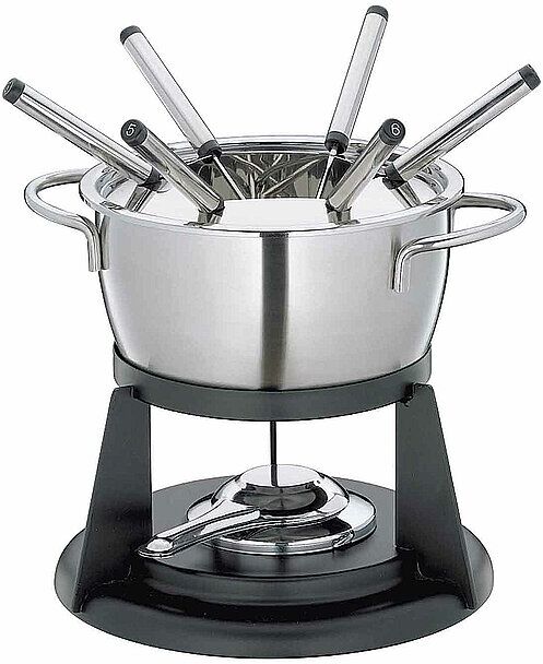 Auf Lager KÜCHENPROFI Fondue-Set St.Moritz 1,9l 4007371045063 silber EG