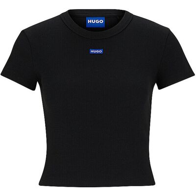 HUGO T-Shirt Cropped Fit schwarz S W HUGO T-Shirt Cropped Fit schwarz S W