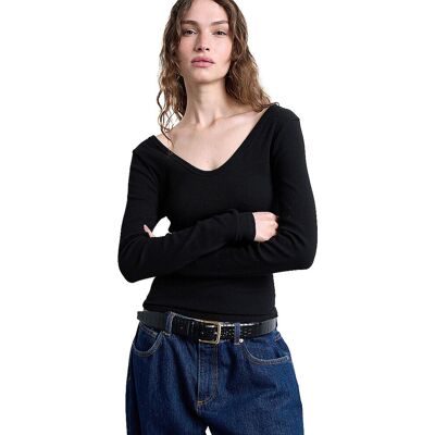 TOPSHOP Langarmshirt TSWENDY schwarz L W TOPSHOP Langarmshirt TSWENDY schwarz L W