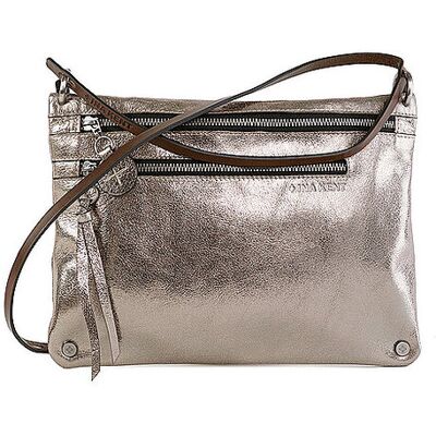 INA KENT Ledertasche - Umhängetasche MOONLIT ed.2 silber W INA KENT Ledertasche - Umhängetasche MOONLIT ed.2 silber W