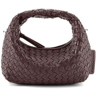 LES VISIONNAIRES Ledertasche - Mini Bag GRETA MICRO WEAVE SILKY dunkelrot W LES VISIONNAIRES Ledertasche - Mini Bag GRETA MICRO WEAVE SILKY dunkelrot W
