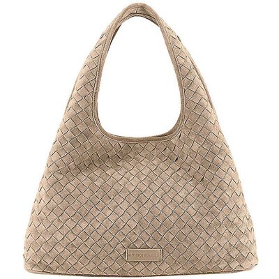 LES VISIONNAIRES Ledertasche - Hobo Bag PAZ WEAVE COZY beige W LES VISIONNAIRES Ledertasche - Hobo Bag PAZ WEAVE COZY beige W