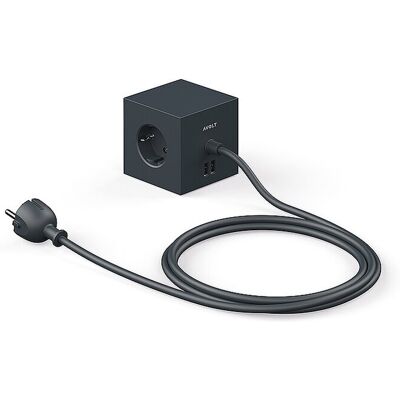 AVOLT Mehrfachsteckdose Square 1 F 1.8MT Stockholm Black schwarz B AVOLT Mehrfachsteckdose Square 1 F 1.8MT Stockholm Black schwarz B