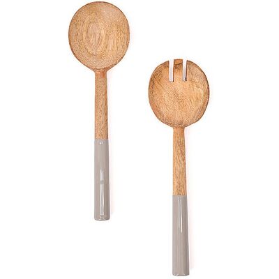 FYNCH-HATTON Salatbesteck 2tlg. KISHA Elephant Grey hellgrau B FYNCH-HATTON Salatbesteck 2tlg. KISHA Elephant Grey hellgrau B