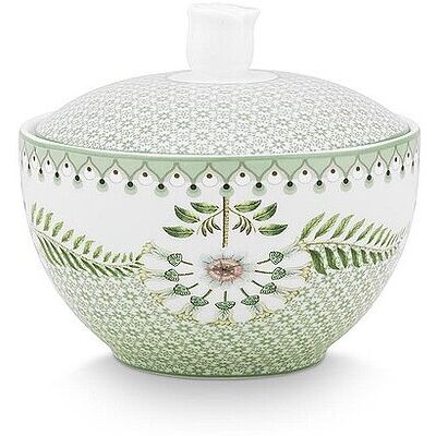 PIP STUDIO Zuckerdose 300ml LILY & LOTUS Tiles Light Gr. hellgrün B PIP STUDIO Zuckerdose 300ml LILY & LOTUS Tiles Light Gr. hellgrün B