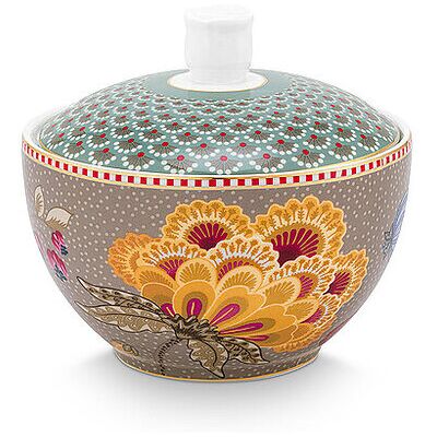 PIP STUDIO Zuckerdose 300ml BLOOMING TALES Fantasy Khaki - Blue hellblau B PIP STUDIO Zuckerdose 300ml BLOOMING TALES Fantasy Khaki - Blue hellblau B