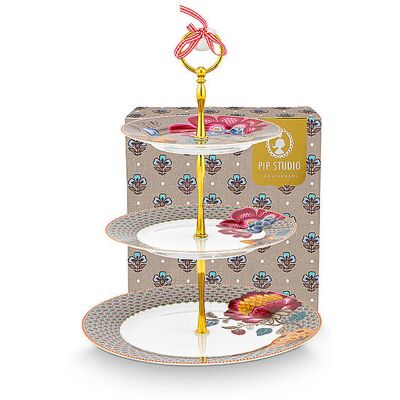 PIP STUDIO Etagere 3-stufig BLOOMING TALES Fantasy Khaki camel B PIP STUDIO Etagere 3-stufig BLOOMING TALES Fantasy Khaki camel B