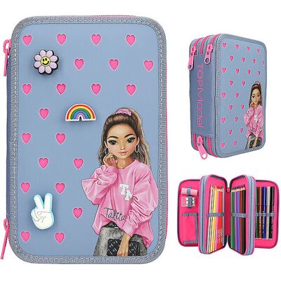 TOP MODEL 3-fach Federtasche mit Silikon B TOP MODEL 3-fach Federtasche mit Silikon B
