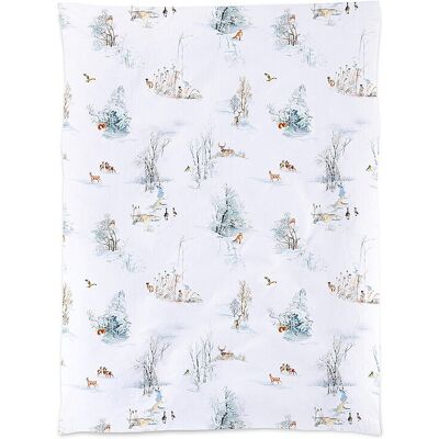 CHRISTIAN FISCHBACHER Satin Deckenbezug FINJA 140x200cm Weiss weiss B CHRISTIAN FISCHBACHER Satin Deckenbezug FINJA 140x200cm Weiss weiss B