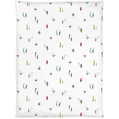 CHRISTIAN FISCHBACHER Satin Deckenbezug 140x200cm FEATHERS Weiss weiss B CHRISTIAN FISCHBACHER Satin Deckenbezug 140x200cm FEATHERS Weiss weiss B