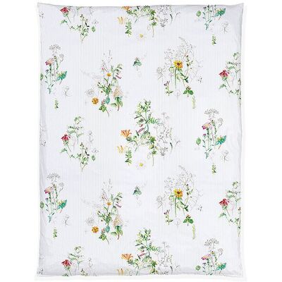 CHRISTIAN FISCHBACHER Satin Deckenbezug 140x200cm NATURE STRIPE Weiss weiss B CHRISTIAN FISCHBACHER Satin Deckenbezug 140x200cm NATURE STRIPE Weiss weiss B