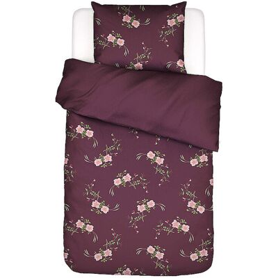 ESSENZA Satin Bettwäsche MAREN 70x90cm/140x200cm Mauve Wne dunkelrot B ESSENZA Satin Bettwäsche MAREN 70x90cm/140x200cm Mauve Wne dunkelrot B