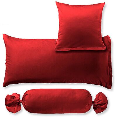 FLEURESSE Satin Kissenbezug Royal Uni 2er 40x80cm Dunkelrot dunkelrot B FLEURESSE Satin Kissenbezug Royal Uni 2er 40x80cm Dunkelrot dunkelrot B