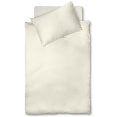 Fleuresse Satin Bettwäsche Royal 70x90cm / 200x200cm Creme - Bettwäsche-Set Fleuresse Satin Bettwäsche Royal 70x90cm / 200x200cm Creme - Bettwäsche-Set