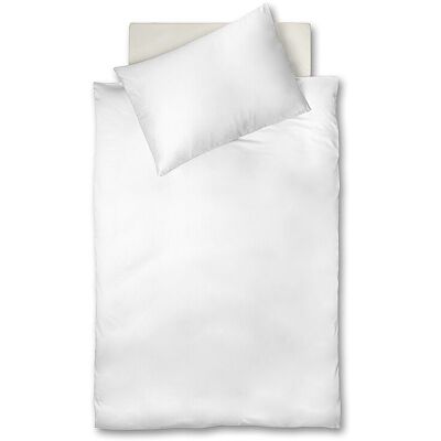 FLEURESSE Satin Bettwäsche 70x90cm/140x200cm Royal Weiss weiss B FLEURESSE Satin Bettwäsche 70x90cm/140x200cm Royal Weiss weiss B
